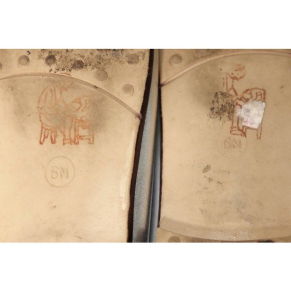 Vintage Womens Size 6 Shoes Metallic Silver Pink Leather Patchwork Moccasin - Picture 8 of 9